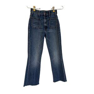 MOTHER Hustler Patch Pocket Ankle Fray Women Jeans Out For The Evening Size 23